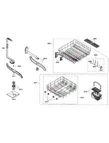 Baskets parts for Bosch Dishwasher SHE33M05UC/50 from AppliancePartsPros.com
