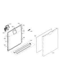 Door Assembly parts for Bosch Dishwasher SHE3AR55UC/18 from AppliancePartsPros.com