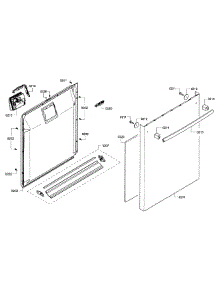 Door Assembly parts for Bosch Dishwasher SHX3AR55UC/16 from AppliancePartsPros.com