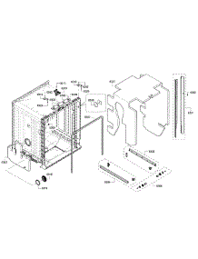 Frame & Cavity parts for Bosch Dishwasher SHX3AR55UC/16 from AppliancePartsPros.com