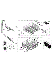 Rack parts for Bosch Dishwasher SHX3AR55UC/16 from AppliancePartsPros.com