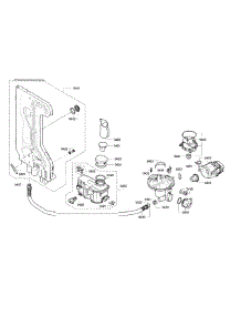 Pump & Pipe Assembly parts for Bosch Dishwasher SGE63E06UC/80 from AppliancePartsPros.com