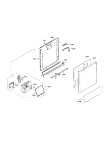 Door Assembly parts for Bosch Dishwasher SGE63E06UC/86 from AppliancePartsPros.com