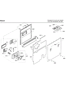 Door parts for Bosch Dishwasher SHV68P03UC/63 from AppliancePartsPros.com