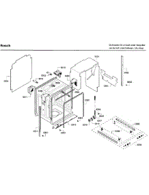 Frame parts for Bosch Dishwasher SHV68P03UC/63 from AppliancePartsPros.com