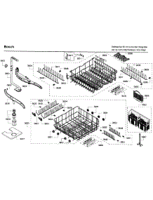 Rack parts for Bosch Dishwasher SHV68P03UC/63 from AppliancePartsPros.com