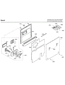 Door Asy parts for Bosch Dishwasher SHV68P03UC/59 from AppliancePartsPros.com