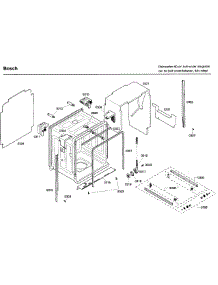 Frame parts for Bosch Dishwasher SHV68P03UC/59 from AppliancePartsPros.com