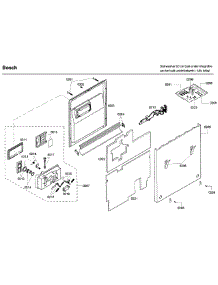 Door Asy parts for Bosch Dishwasher SHV68P03UC/58 from AppliancePartsPros.com