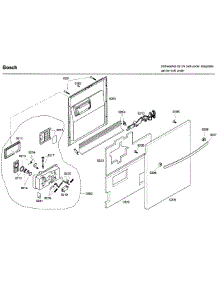 Door Asy parts for Bosch Dishwasher SHX43C02UC/21 from AppliancePartsPros.com