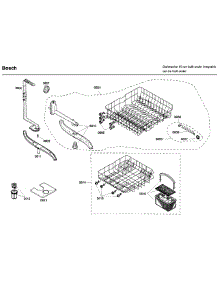 Rack parts for Bosch Dishwasher SHX43C02UC/21 from AppliancePartsPros.com