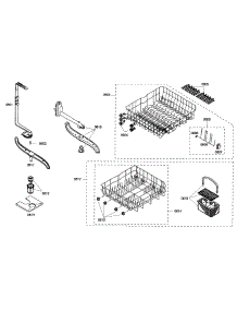 Baskets parts for Bosch Dishwasher SHE33M05UC/47 from AppliancePartsPros.com