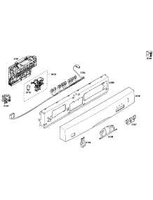 Front Panel parts for Bosch Dishwasher SHE33M05UC/53 from AppliancePartsPros.com