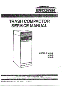 Trash Compactor parts for Broan Compactor 1050 from AppliancePartsPros.com