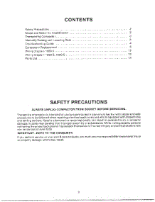 Contents  /  Safety Precautions parts for Broan Compactor 1050 from AppliancePartsPros.com