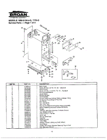 Trash Compactor-Pg 1 parts for Broan Compactor 1050-D THRU G from AppliancePartsPros.com