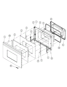 Door Assembly parts for Dacor Wall Oven DO230 from AppliancePartsPros.com