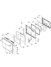 Door Assembly parts for Dacor Wall Oven EORD230B from AppliancePartsPros.com