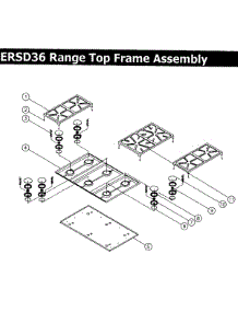Top Frame Assembly parts for Dacor Range ERSD36NG from AppliancePartsPros.com