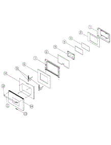 Door Assembly parts for Dacor Range ERDE36NGH from AppliancePartsPros.com