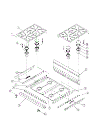 Top Frame parts for Dacor Range ERD30S06NGH from AppliancePartsPros.com