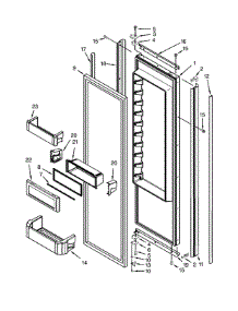 Ref Door Parts parts for Dacor Refrigerator DYF48BNDI00 from AppliancePartsPros.com