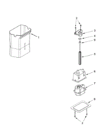 Motor & Ice Container parts for Dacor Refrigerator DYF48BIWS00 from AppliancePartsPros.com
