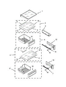 Refrigerator Shelf parts for Dacor Refrigerator DYF48BIWS00 from AppliancePartsPros.com