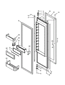 Refrigerator Door Parts parts for Dacor Refrigerator DYF48BIWS00 from AppliancePartsPros.com