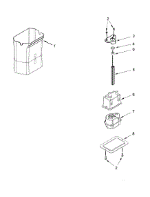Motor & Ice Container parts for Dacor Refrigerator DYF42BIWS00 from AppliancePartsPros.com
