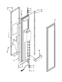 Fre Door parts for Dacor Refrigerator DYF42BIWS00 from AppliancePartsPros.com