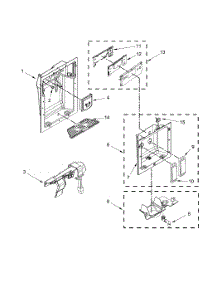 Dispenser parts for Dacor Refrigerator DYF42BIWS00 from AppliancePartsPros.com