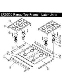 Top Frame 2 parts for Dacor Range ERSD30NG from AppliancePartsPros.com