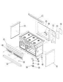 Exterior parts for Dacor Range ER48DSCHNGH from AppliancePartsPros.com