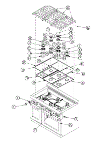 Burners Assembly parts for Dacor Range ER48DSCHLP from AppliancePartsPros.com