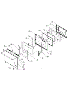 Door Assembly parts for Dacor Wall Oven EORS130B from AppliancePartsPros.com