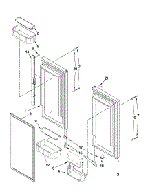 Refrigerator Door Parts parts for Dacor Refrigerator EF36BNNFSS11 from AppliancePartsPros.com