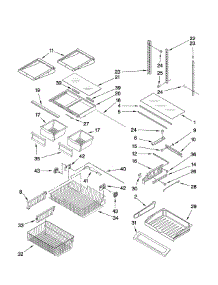 Shelf Parts parts for Dacor Refrigerator EF36BNNFSSPD from AppliancePartsPros.com