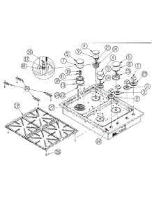 Top Frame parts for Dacor Cooktop RGC304BLPH from AppliancePartsPros.com