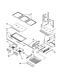 Shelf parts for Dacor Refrigerator EF36IWFSSS1 from AppliancePartsPros.com