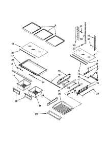 Shelf parts for Dacor Refrigerator EF36IWFSSS0 from AppliancePartsPros.com