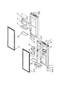 Refrigerator Door parts for Dacor Refrigerator EF36IWFSSS0 from AppliancePartsPros.com