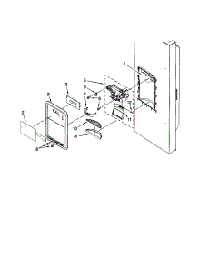 Dispenser Front parts for Dacor Refrigerator EF36IWFSSS0 from AppliancePartsPros.com