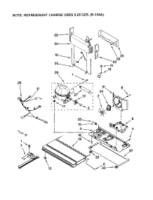 Unit parts for Dacor Refrigerator EF36IWFSSS0 from AppliancePartsPros.com