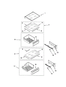 Shelfs parts for Dacor Refrigerator EF48DBSS from AppliancePartsPros.com