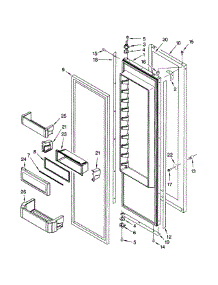 Right Door parts for Dacor Refrigerator EF48DBSS from AppliancePartsPros.com
