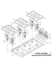 Top Assembly parts for Dacor Cooktop SGM466 from AppliancePartsPros.com