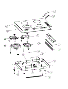 Cooktop parts for Dacor Cooktop DECT304 from AppliancePartsPros.com