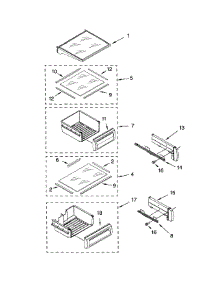 Refrig Shelfs parts for Dacor Refrigerator EF42NBSS from AppliancePartsPros.com