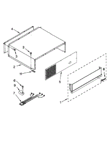 Top Grille parts for Dacor Refrigerator EF42DBSS from AppliancePartsPros.com